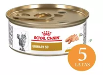 5 X Latas Royal Canin Vet Diet Felino Urinary S/o 145gr. Np