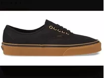 Vans Autenthic,negras Suela Caramelo,solo Un Par De Usos!