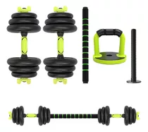 Set Mancuernas + Barra + Kettlebell Unibles Overfit 20kg