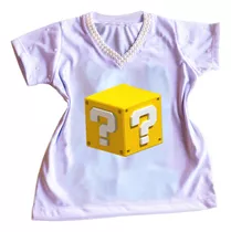 Camiseta Camisa Personalizada Infantil Do Super Mario Mod52