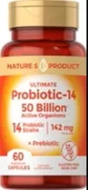 Probiotico 50 Billones 14 Cepas Veganos X 60 Made In Us