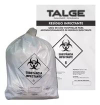 Saco De Lixo Infectante 50l Hospitalar 63x80cm - 100 Unid