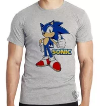 2 Camiseta Blusa Infantil Sonic Personagem Game Mega Drive