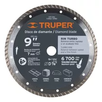 Disco Diamantado Rin Turbo 9 Pulgadas Truper Uso General