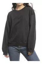 Rusty Script Oversized Ld Negro Buzo Mujer