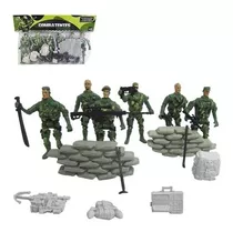 Kit Militar Soldadinhos Plastico Brinquedo Boneco Soldado