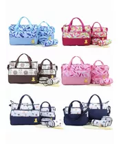 Bolso Maternal 5 Piezas Mudador Bebepelucl