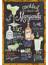 Nuevo Cartel De Metal Margarita Cocktail Recipe, Cartel...