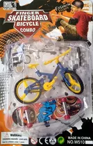 Miniatura Bicicleta Bike Dedo + Skate Simples Brinquedo Top