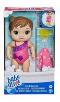 Boneca Baby Alive Bebê Banhos Carinhosos Morena E8722 - Hasb