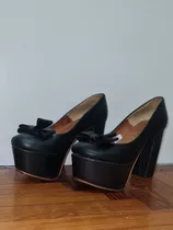 Zapatos Mujer Fiesta Negros Con  Taco Alto Stiletto
