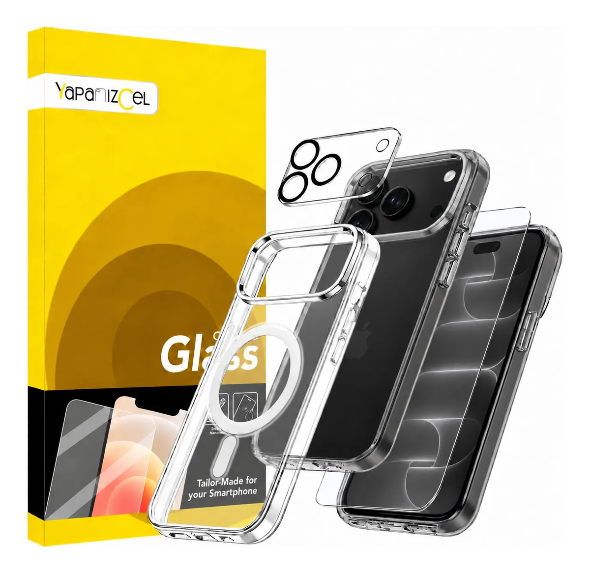 Kit Funda Para iPhone Magsafe + Mica Pantalla + Mica Cámara. Tra iPhone 18 Pro