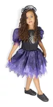 Vestido De Bruxa Infantil Halloween Feiticeira Ravena Aranha