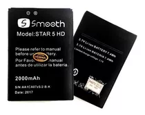 Pila Bateria Smooth Star Hd 5.0 2000mah Tienda