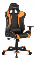 Silla De Escritorio Drift Dr300 Gamer Ergonómica  Negra Y Naranja Con Tapizado De Cuero Sintético