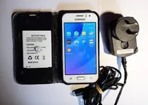 Samsung J1 Ace Dual Sim+cargador+funda Con Tapa+bateria Extr