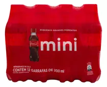 Pack Refrigerante Coca-cola Mini Garrafa 12 Unidades 200ml Cada