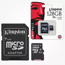 Memoria Micro Sd Kingston 128gb Clase 10 Uhs-i 45mb/s C/adap