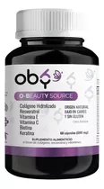 Oby Biotina, Colageno, Keratina, Vitamina E Capsulas Sabor Sin Sabor