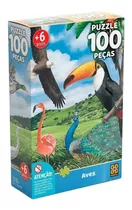 Puzzle Aves 100 Peças - Grow