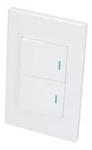 Placa 2 Interruptor 1/2, Línea Premium, Color Blanco Surtek Corriente Nominal 10 A Voltaje Nominal 120v