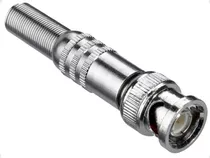 Conector Bnc Com Mola E Parafuso Coaxial Cftv - 25 Unidades