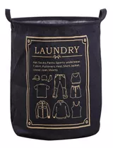 Cesto Para Ropa Sucia Gran Capacidad Navy Y Beige - Laundry