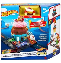 Hot Wheels City Ice Cream Swirl Downtown Sorveteria Mattel