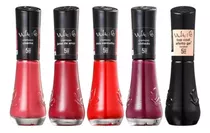 Kit Esmalte Vult Efeito Gel 4 Cores +top Coat Hipoalergenico