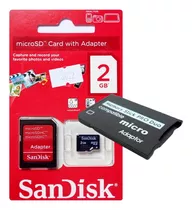 Cartão Micro Sd 2gb Tf + Adaptador Memory Stick Pro Duo