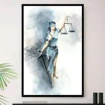 Quadro Justiça Lei E Ordem Direito Decorativo A3 35x45cm