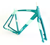 Set Cuadro Bicicleta Sars Rythm Gravel Aluminio Disco Verde