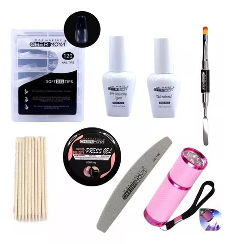 Kit Soft Gel Solido Cherimoya Linterna Uv led 6w Cuotas sin interés