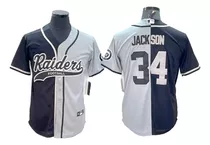 Camiseta Casaca Mlb Raideres Dual Jackson 34 - L