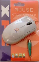 Mouse Ótico Leadership Com Fio 3 Botões Ps2 Xpc Bege 800dpi