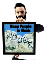 Quadro Deep Purple In Rock Capa Arte Na Moldura Decoração