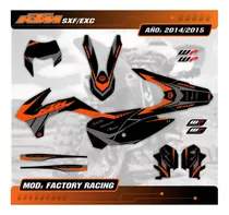 Kit Calcos - Gráfica Ktm Sxf Exc 250/300/350/450 - 2014/15