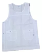 Guardapolvo Pechera Poncho Escolar Blanco