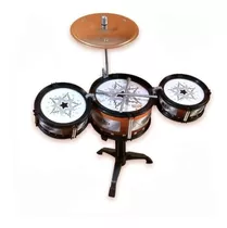 Mini Bateria Musical Infantil Jazz Drum Tambor E Baquetas Cor Unico