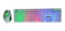 Combo Teclado Numerico Mouse Gamer Luces Rgb Usb Alambrico 