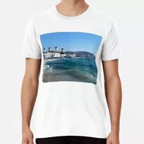 Remera Windmills And Blue Water Of Mykonos Algodon Premium 