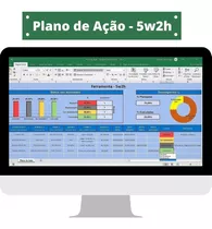 Planilha Excel - Plano De Ação 5w2h - C/ Dashboard Incrív