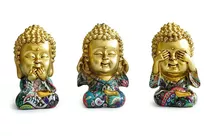 Los Tres Sabios Y Místicos Ciego Sordo Mudo Budas 