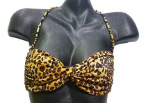 Top Bikini Bando Victoria's Secret Animal Print Talle M