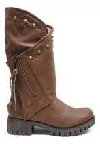 Botas Mujer Massimo Chiesa Invierno Cuero Veggie Moda Suela