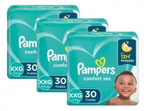 Kit Com 03 Fraldas Pampers Confort Sec Xxg 30 Unidades