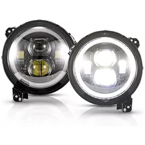 Faros Led De 9 Pulgadas Halo Drl Jeep Wrangler Jl 2018-...