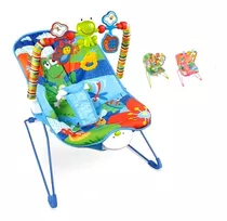 Silla Mecedora Para Bebé Tiibaby Cartoon Deluxe Azul