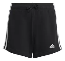 Short adidas Essentials 3 Stripes Kids Niños Training Negro