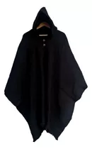 Poncho Negro Tradicional Grueso 